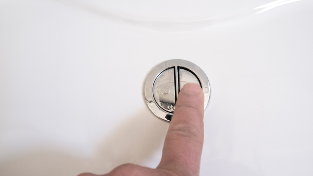 Half flush bathroom water efficiency for business