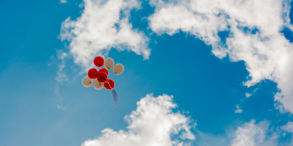 balloons in the sky