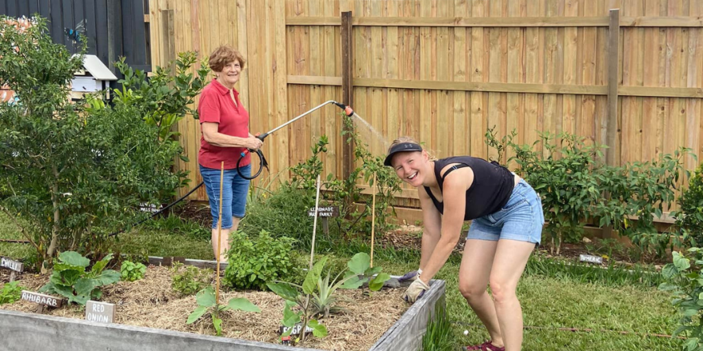 Women gardening