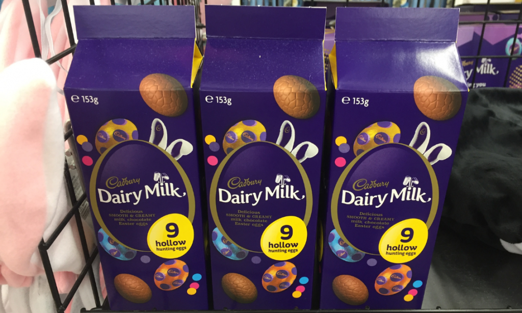 Easter eggs packaged in cardboard boxes