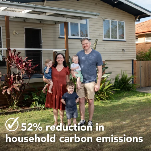 Can we get a round of applause for the Boyd family, from North Brisbane? 👏🏼👏🏼👏🏼

They’ve halved their carbon emissions in just 12 months, all while juggling raising three young boys! 

After discovering that home energy use made up 57% of their carbon footprint through the Brisbane Carbon Challenge, they took action.

Using smart technology like a home energy monitoring system (HEMS), eco-switches, and automated power boards, they were able to track, automate and reduce their energy use.

To top it off, the Boyds installed solar panels and switched to a 100% GreenPower plan. Their efforts paid off, resulting in an incredible 52% reduction in their household emissions!

Learn more and take the Brisbane Carbon Challenge at the link in bio 🔗 #brisbane #carbon #lowcarbon #sustainableliving #carbonemissions #solarenergy #smarttechnology #lifehacks #costofliving #sustainablebne